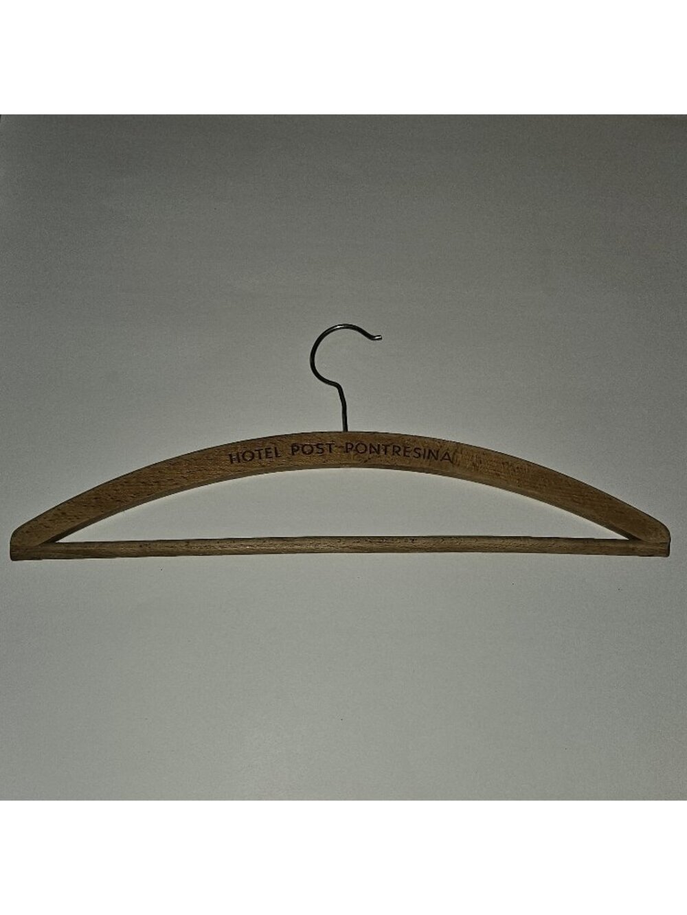 Hotel Post Pontresina Wooden Hanger Switzerland Souvenir 15.5" Wide READ